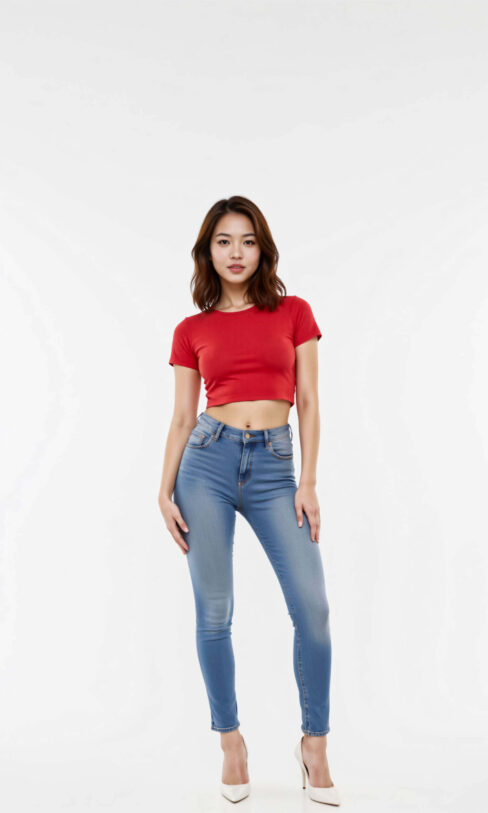 lauren-depaulo-fitted-tight-jeans-red-top-fashion-shoot-oklahoma-city-ok