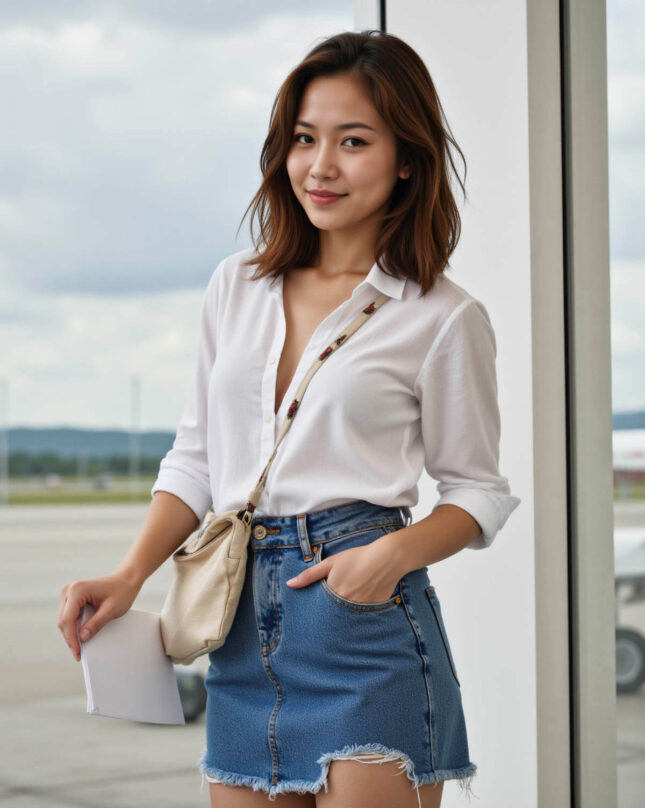 lauren-depaulo-skirt-white-blouse-bacolod-airport-negros